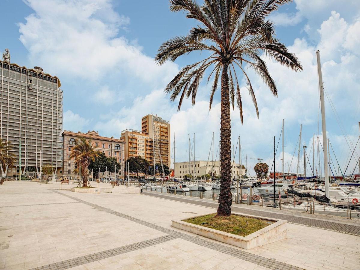 Seafront In Sardegna Near Molo Fishing River Cagliari